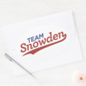 Team Snowden Script Ovaler Aufkleber (Umschlag)