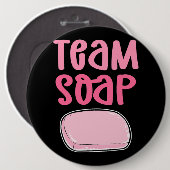 Team Soap. Seife Kochen Verseifung. Soap Makin Button (Vorne & Hinten)