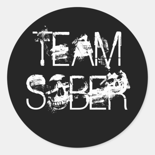 TEAM SOBER RUNDER AUFKLEBER (Vorderseite)