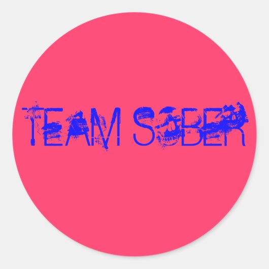 TEAM SOBER RUNDER AUFKLEBER (Vorderseite)