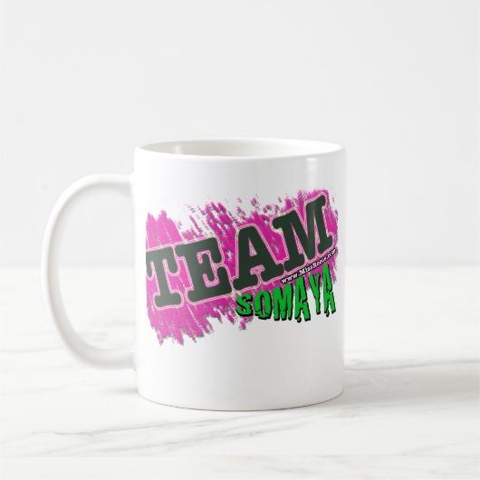TEAM SOMAYA - Grün Kaffeetasse (Links)