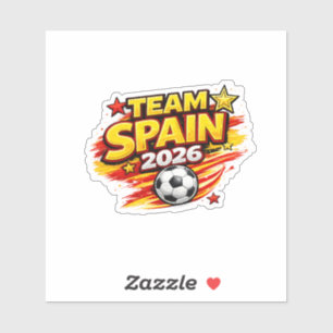 TEAM SPANIEN 2026 Fan    Patriotisches Spanien-Fuß Aufkleber