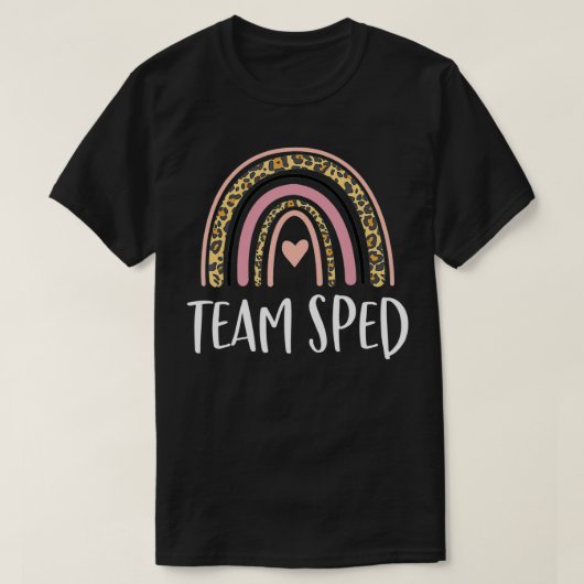 Team SPED Lehrerin Boho Rainbow Back to School T-Shirt (Design vorne)