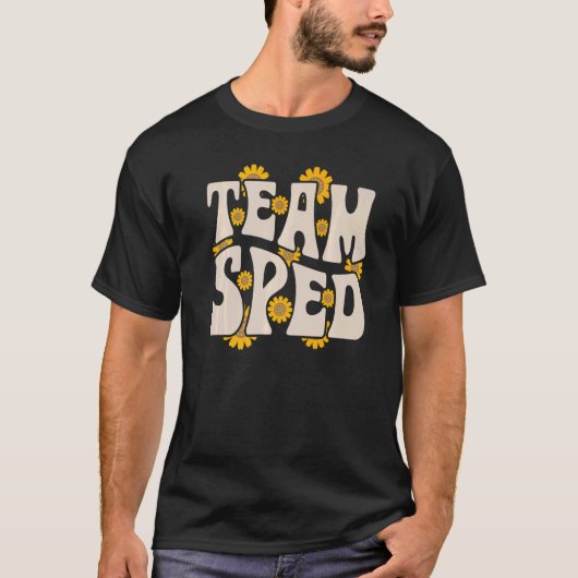Team SPED Teacher Special Education Sunflower Retr T-Shirt (Vorderseite)