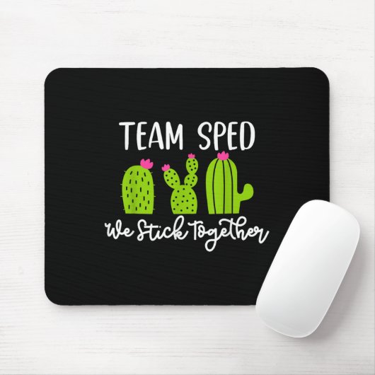 Team Sped We Stick Together Teacher Teaching Men W Mousepad (Mit Mouse)