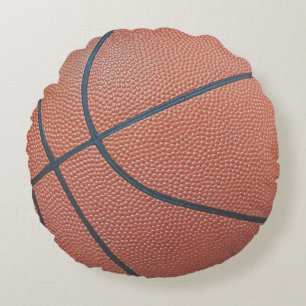 Team Spirit_Basketball Beschaffenheit look_Hoops Rundes Kissen