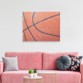 Team Spirit_Basketball Textur_Hoops Lover Leinwanddruck (Insitu (Wohnzimmer))