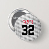 Team Spirit Individuelle Name Number Net Red Schwa Button (Vorne & Hinten)