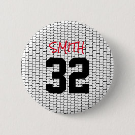 Team Spirit Individuelle Name Number Net Red Schwa Button