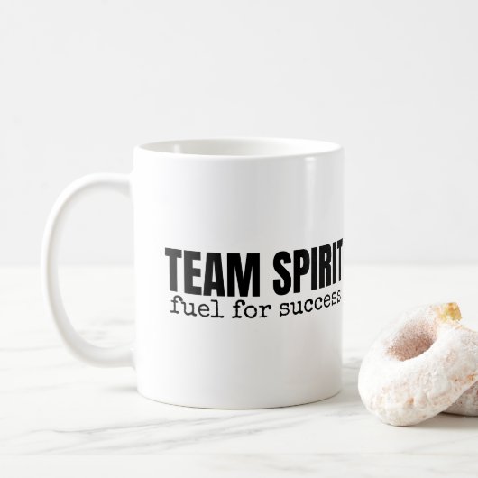Team Spirit Inspiration Zitat Office-Mitarbeiter Kaffeetasse (Mit Donut)