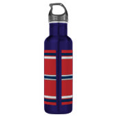 Team Spirit Red and Blue Sports Stripes Water Bott Edelstahlflasche (Rückseite)