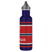 Team Spirit Red and Blue Sports Stripes Water Bott Edelstahlflasche (Rechts)