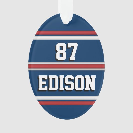 Team Spirit Red White und Blue Ornament (Vorderseite)