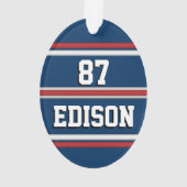 Team Spirit Red White und Blue Ornament (Rückseite)