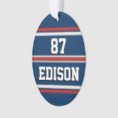 Team Spirit Red White und Blue Ornament (Vorderseite)