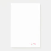 Team Spirit School Initials Monogram Notes Post-it Klebezettel (Vorderseite)