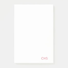 Team Spirit School Initials Monogram Notes Post-it Klebezettel