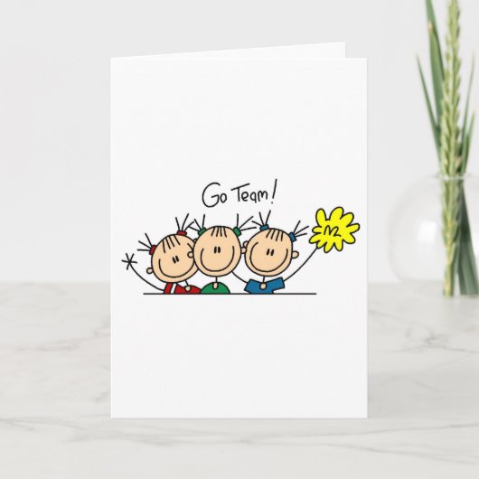 Team Sport Cheerleader Tshirts und Geschenke Karte (Vorderseite)