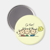 Team Sport Cheerleader Tshirts und Geschenke Magnet (Vorderseite/Rückseite)