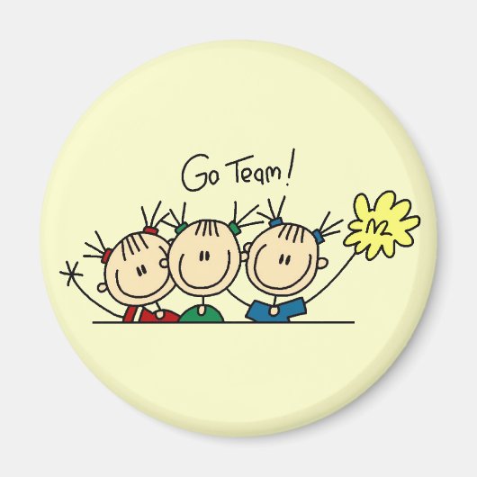 Team Sport Cheerleader Tshirts und Geschenke Magnet (Vorne)