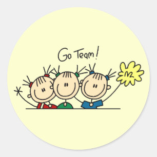 Team Sport Cheerleading T-Shirts und Geschenke Runder Aufkleber