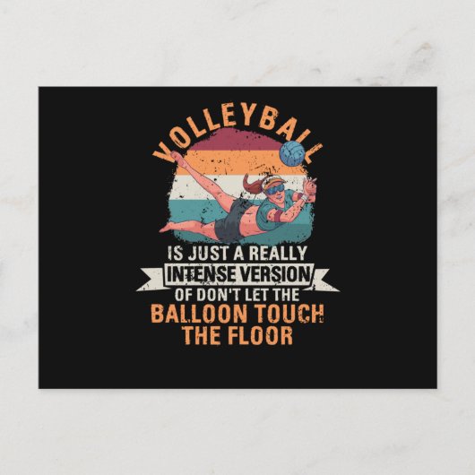 Team sports fan volleyball postkarte (Vorderseite)
