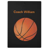 Team Sports Monogram Basketball Clips Klemmbrett (Rückseite)