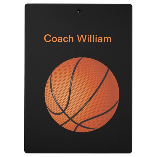 Team Sports Monogram Basketball Clips Klemmbrett (Rückseite)