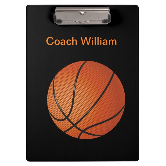 Team Sports Monogram Basketball Clips Klemmbrett (Vorderseite)