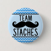 Team Staches Geschlecht decken Buttone auf Button (Vorderseite)