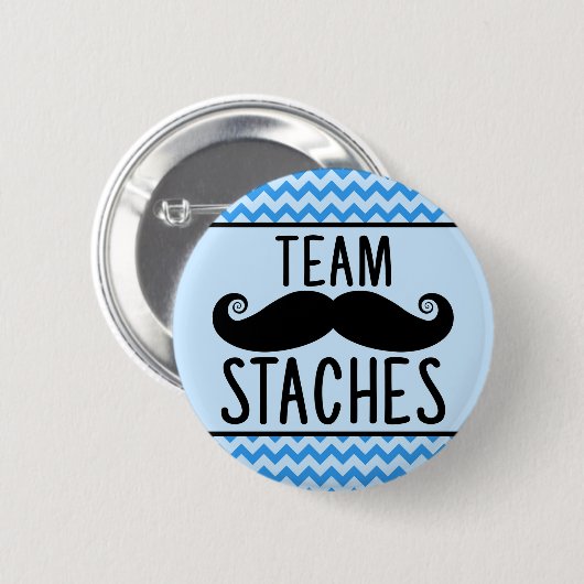 Team Staches Geschlecht decken Buttone auf Button (Vorne & Hinten)