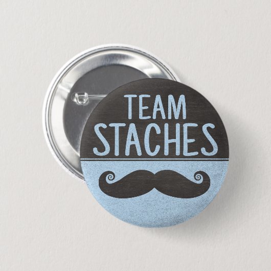 Team Staches Geschlecht decken Buttone auf Button (Vorne & Hinten)