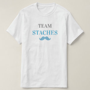 Team Staches Geschlecht decken der Männer auf T-Shirt