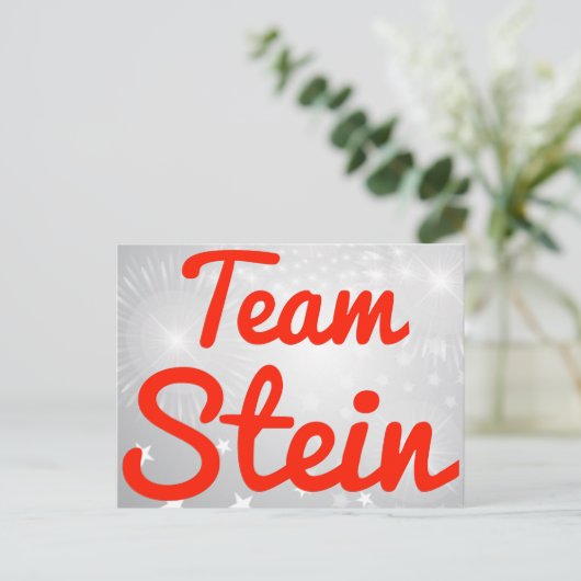 Team Stein Postkarte (Stehend Vorderseite)