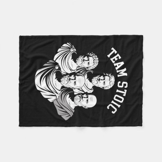 Team Stoic Epictetus History Fans Long Sleeve Fleecedecke (Vorderseite (Horizontal))