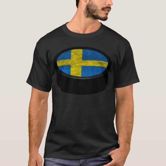 Team Sweden Hockey Puck vintage T-Shirt (Vorderseite)