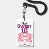 Team Sweet 16 Abzeichen - Siehe Zurück Ausweis (Vorderseite mit Lanyard)