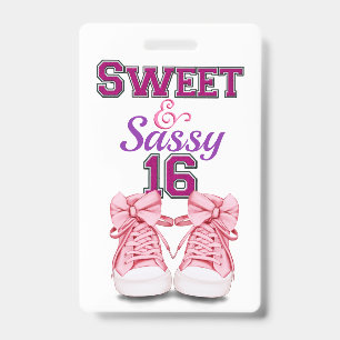 Team Sweet 16 Abzeichen - Siehe Zurück Ausweis