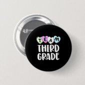 Team T-Shirt Dritte Klasse 3. Liebe Herzen Lehrer Button (Vorne & Hinten)