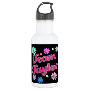 Team Taylor mit Blumenakzenten Edelstahlflasche