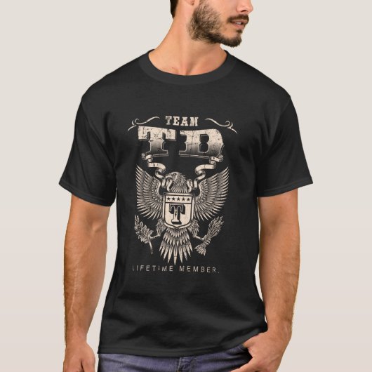 Team Td Lifetime Member - Name des Td T-Shirt (Vorderseite)