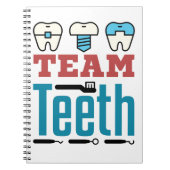 Team Teeth Dental Squad Mitarbeiter Zahnarzthygien Notizblock (Vorderseite)