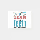 Team Teeth Dental Squad Mitarbeiter Zahnarzthygien Post-it Klebezettel (Vorderseite)