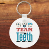 Team Teeth Dental Squad Mitarbeiter Zahnarzthygien Schlüsselanhänger (Vorderseite)