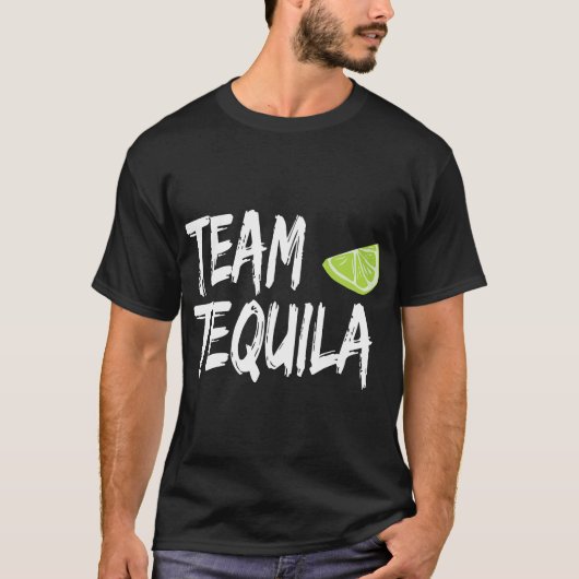 Team Tequila mit grünem Limonen T-Shirt (Vorderseite)