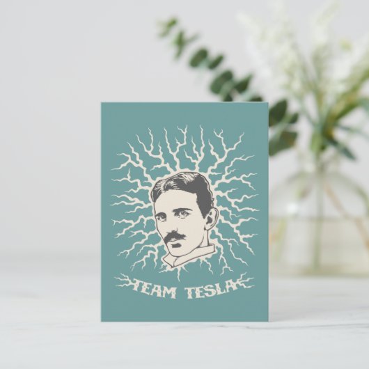 Team Tesla Postkarte (Stehend Vorderseite)