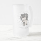 Team Tesla Static-Haar Mattglas Bierglas (VorderseiteRechts)