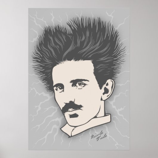Team Tesla Static Hair Poster (Vorne)