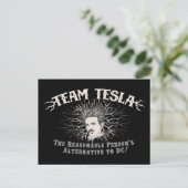 Team Tesla Static Hair Postkarte (Stehend Vorderseite)