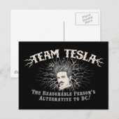 Team Tesla Static Hair Postkarte (Vorne/Hinten)